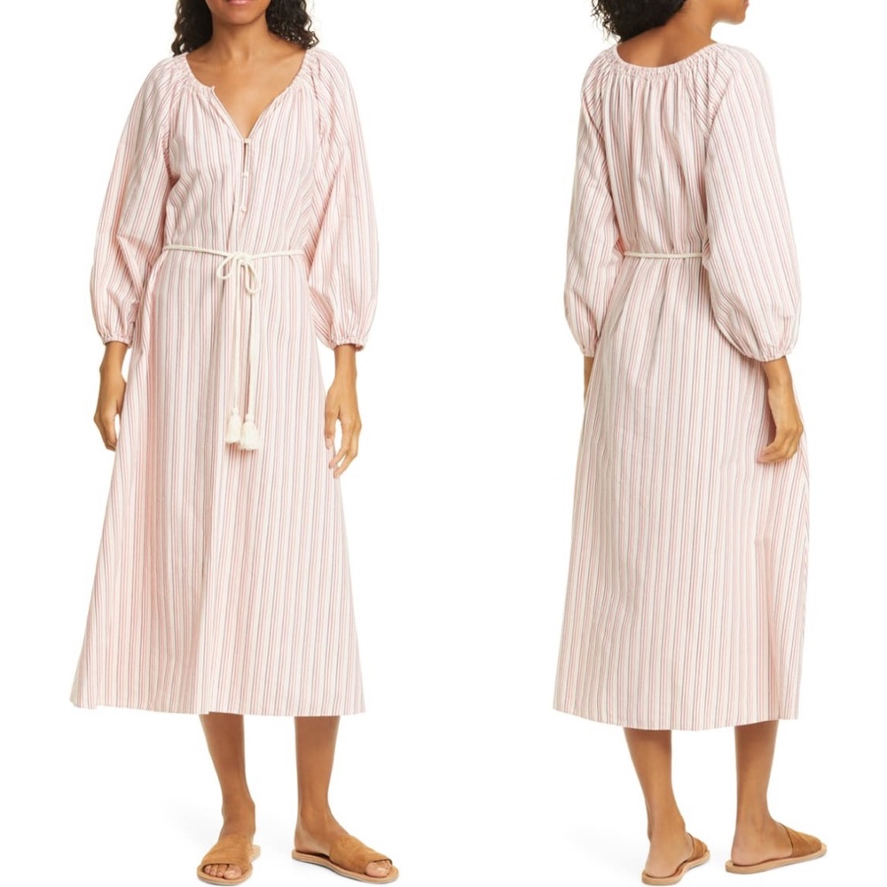 ✨ NWT The GREAT. The Derby Stripe Midi Dress ✨